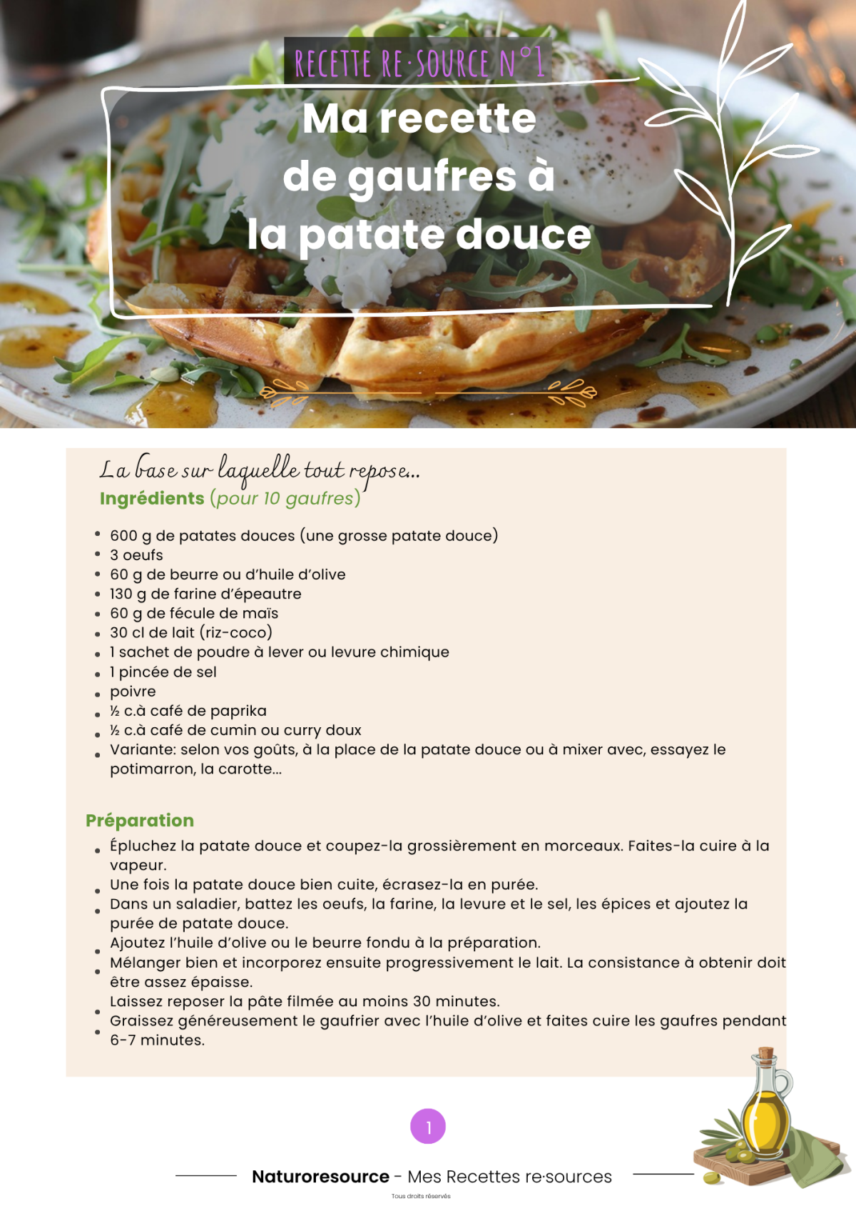 Gaufres à la patate douce